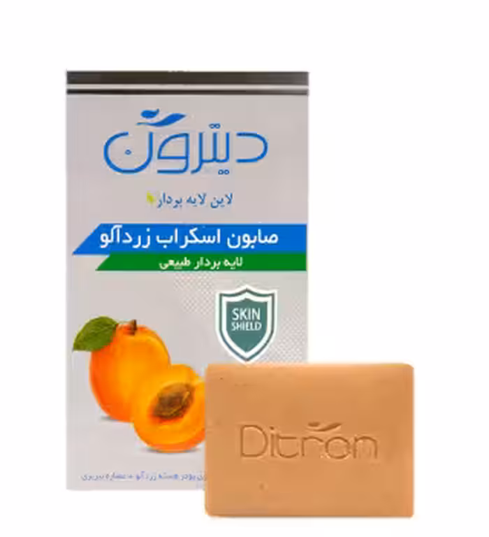 صابون اسکراب زرد آلو دیترون 110 گرم