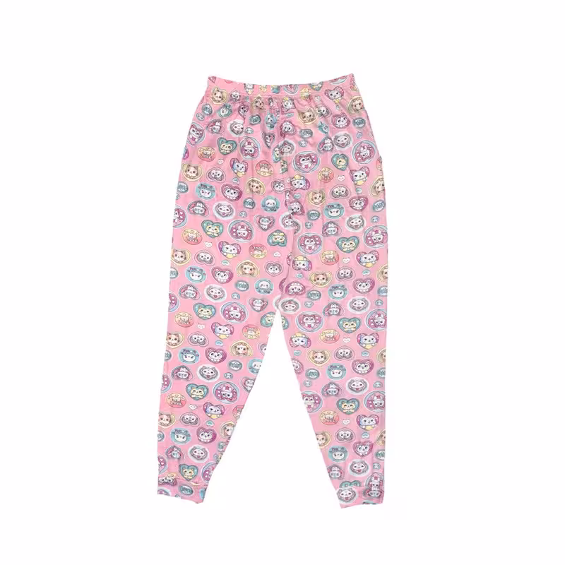 شلوار زنانه مدل گربه love رنگ صورتی