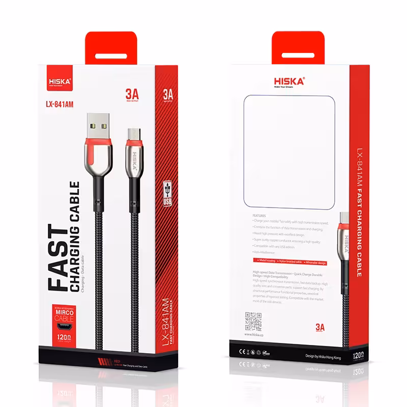 کابل تبدیل USB به MICRO هیسکا مدل LX-841AM طول 1.2 متر