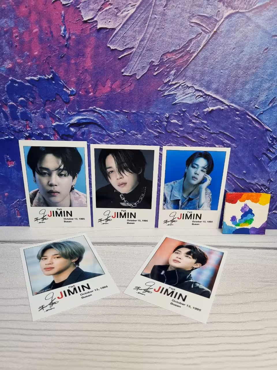 پولاروید فوتو کارت عکس طرح بی تی اس جیمین چیمی سایز 7 و نیم در 9 یک عدد