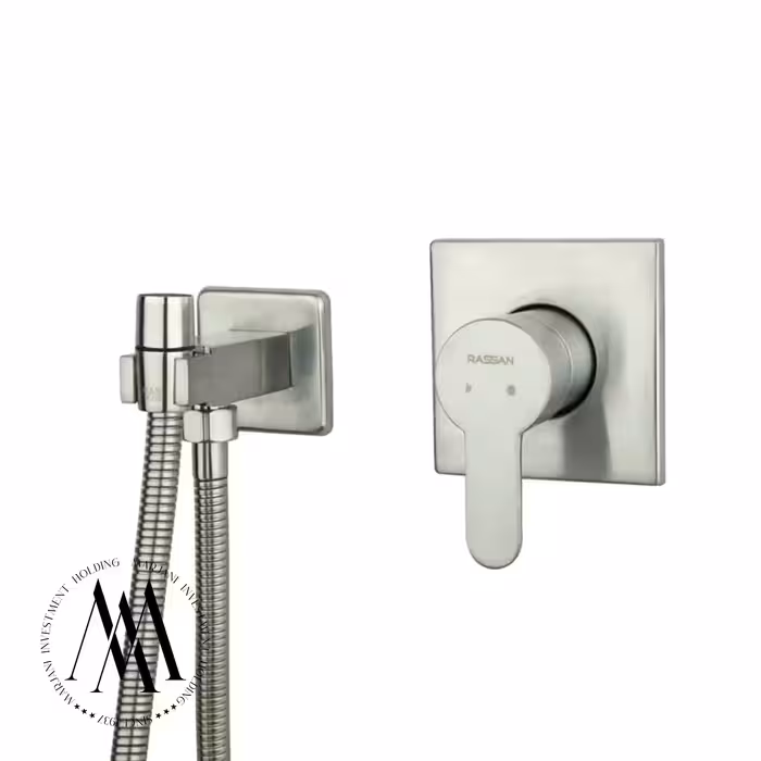 شیرتوالت توکار ویوات راسان مدل فلت (کروم مات)