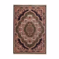 گبه ماشینی دنیای فرش کد 546GR زمینه سبز