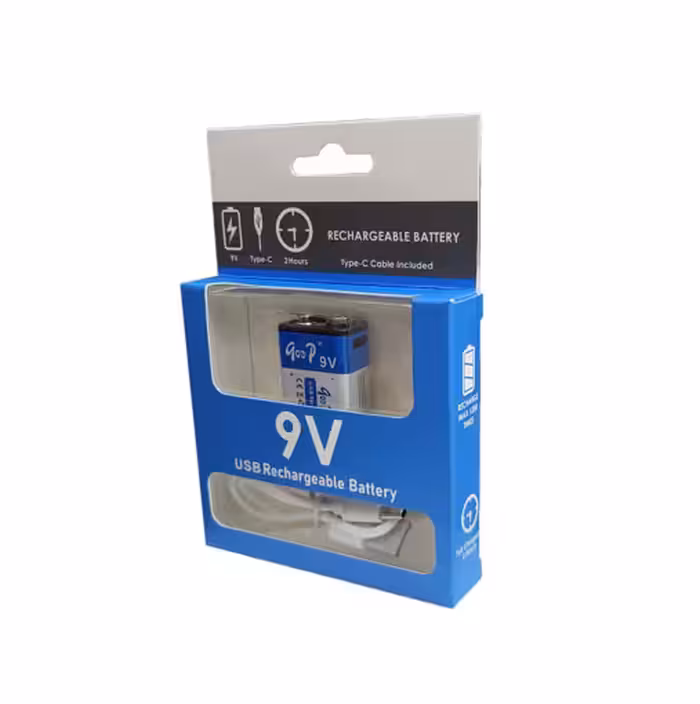 باتری یو اس بی 9 ولت قابل‌ شارژ کتابی کابل خور