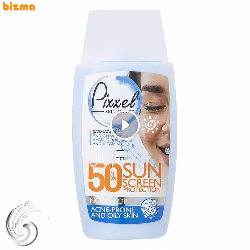 کرم ضدآفتاب بی‌رنگ پیکسل SPF50 مدل Oily Acne-Prone Skin مناسب پوست‌ چرب حجم 50 میلی‌لیتر