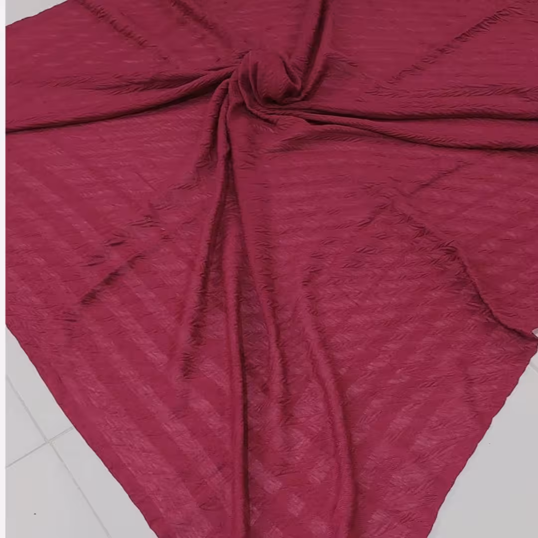 روسری نخیه پلیسه پوم پوم دار قواره125چهارفصل