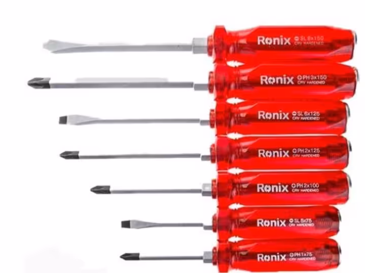 مجموعه 7 عددی پیچ گوشتی ضربه خور رونیکس مدل RH-2906