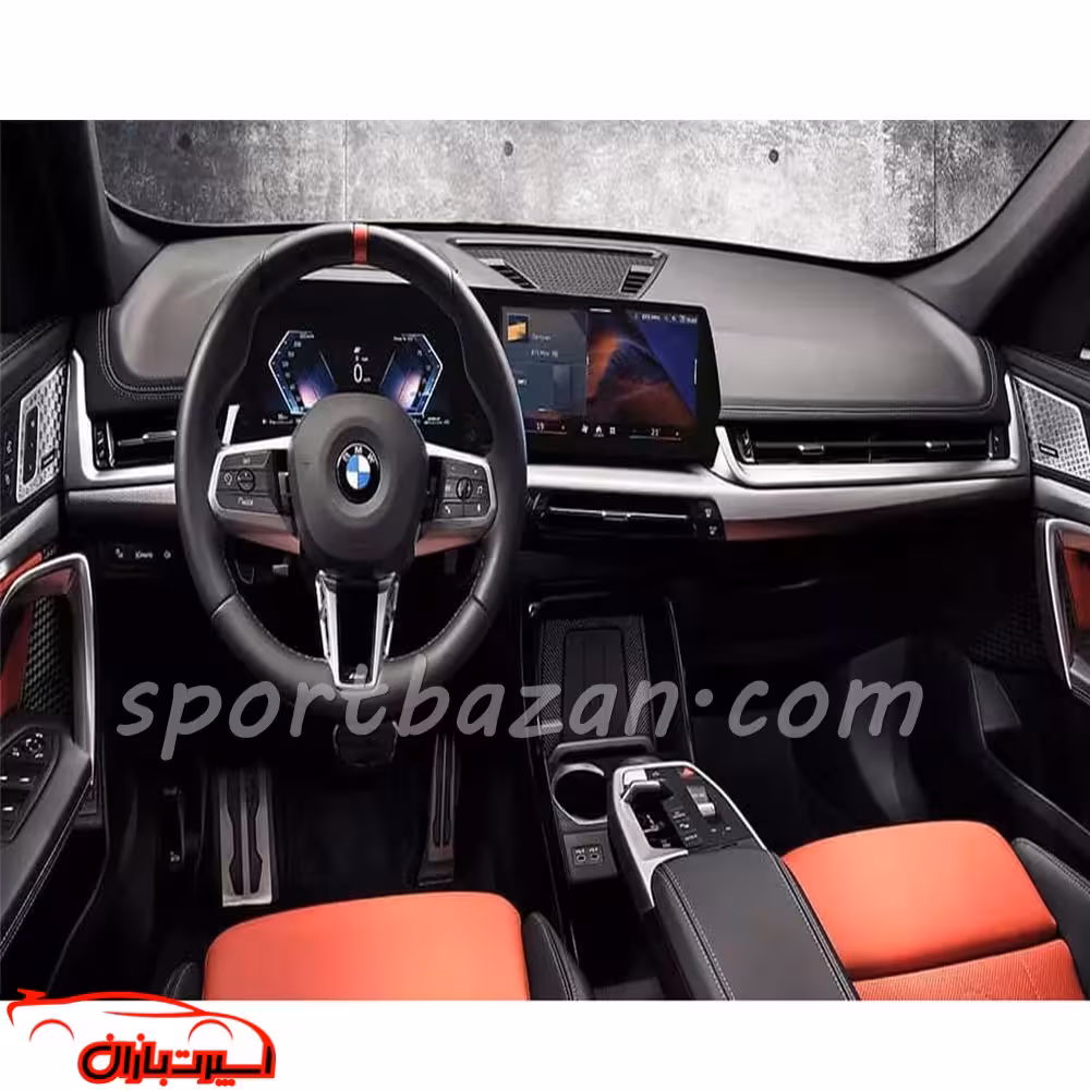 محافظ کامل کنسول و مانیتور BMW X1 به همراه محافظ دستگیره درب