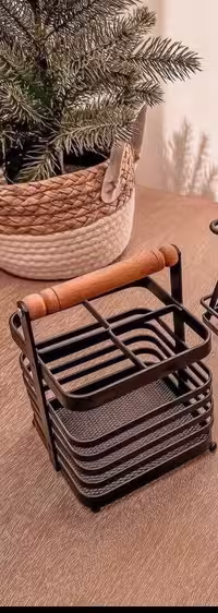 جا قاشقی 4 خانه دسته چوبی لیمیتاک صبا
