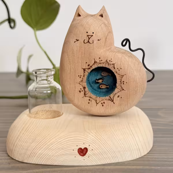 گلدان گربه ماهی به دل طرح هفت