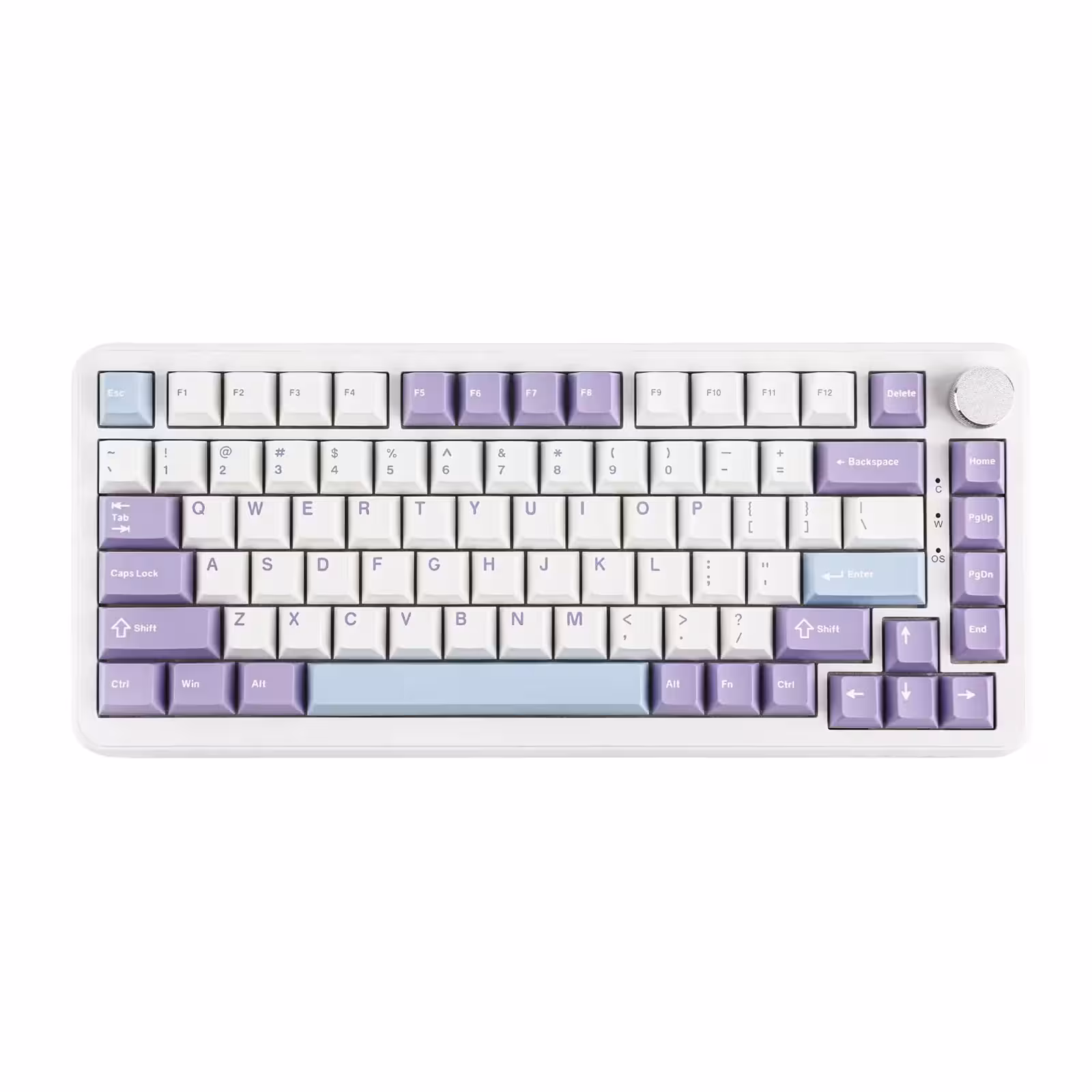 کیبورد ایجز Ajazz AK820 Max White Purple Blue Wired