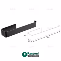 هولدر حوله دست 270mm یک طرفه باز رنگ مشکی مات سری C فانتونی S023