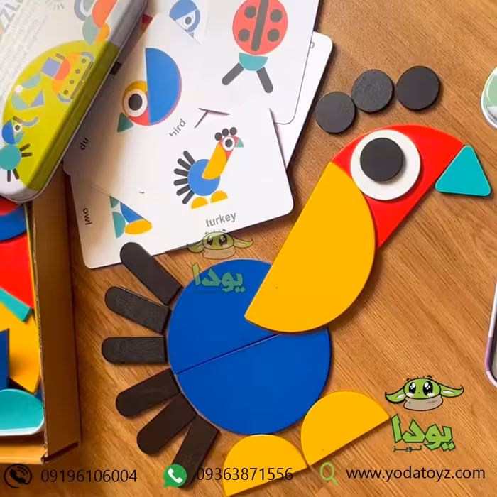 پازل اشکال کودک با درجه سختی آسان - shapes puzzle