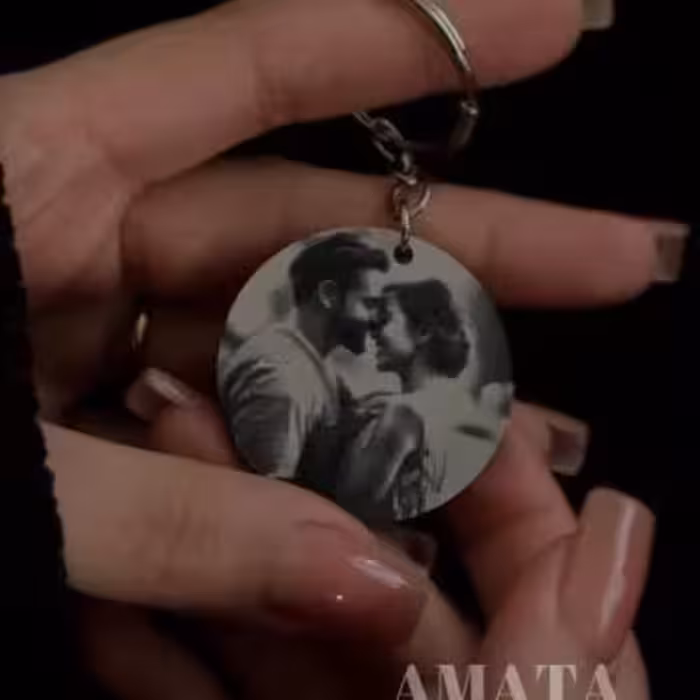 جاکلیدی دایره مشکی با حک دلخواه(تخفیف ولنتاینی)