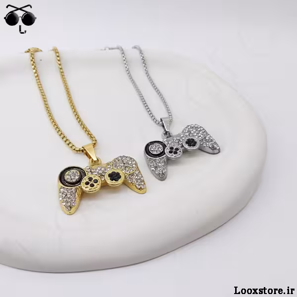 گردنبند دسته پلی استیشن فول نگین