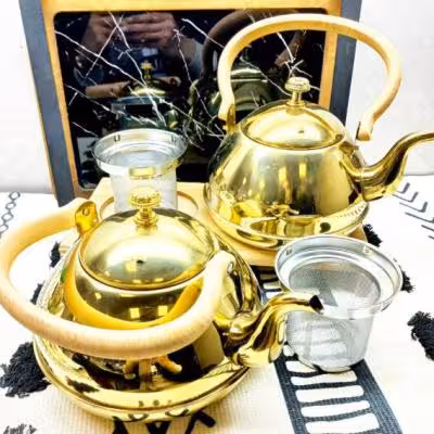 کتری گرد طلایی 2 لیتر کد 35