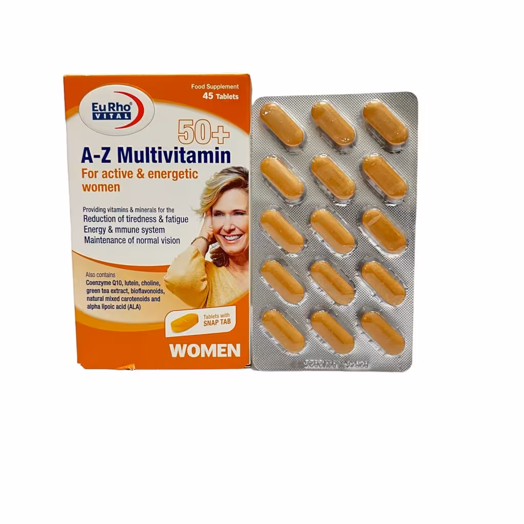 A Z Multivitamin  50 For Women  Eurho Vital A Z مولتی ویتامین بالای 50 سال بانوان یوروویتال