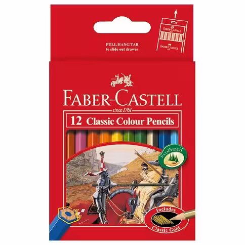 فابرکاستل مدادرنگی کلاسیک کوتاه 12 رنگ 115851 FABER-CASTELL Classic Short 12 Color Pencil
