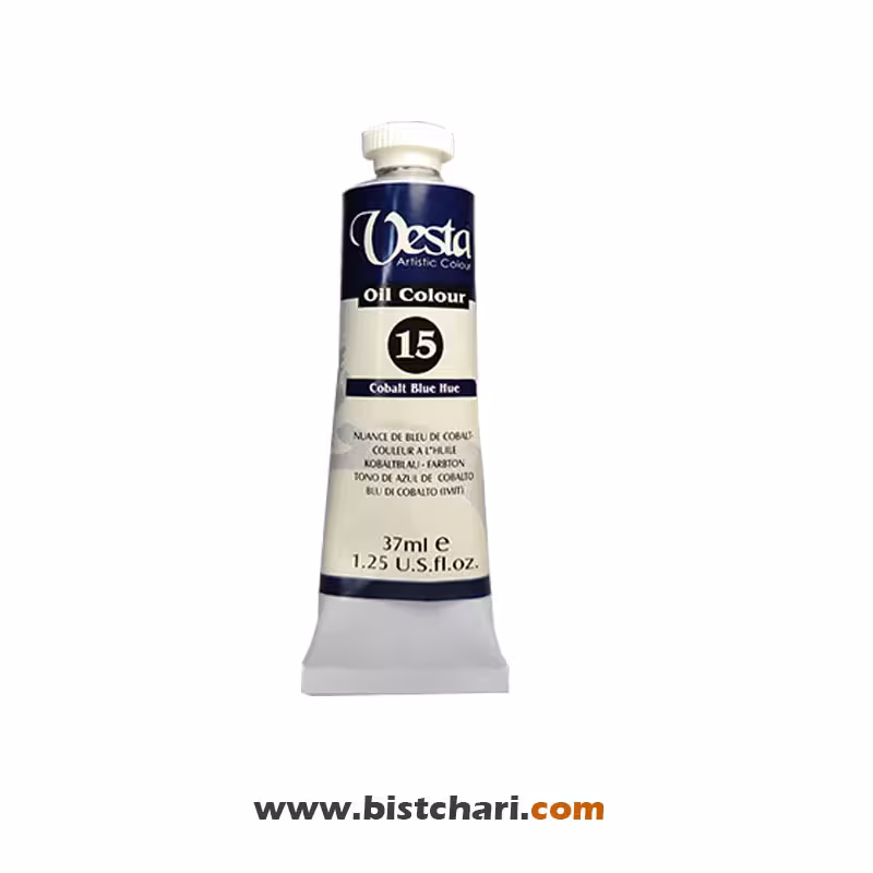 رنگ روغن رنگ Cobalt blue hue کد 15 برند وستا Vesta