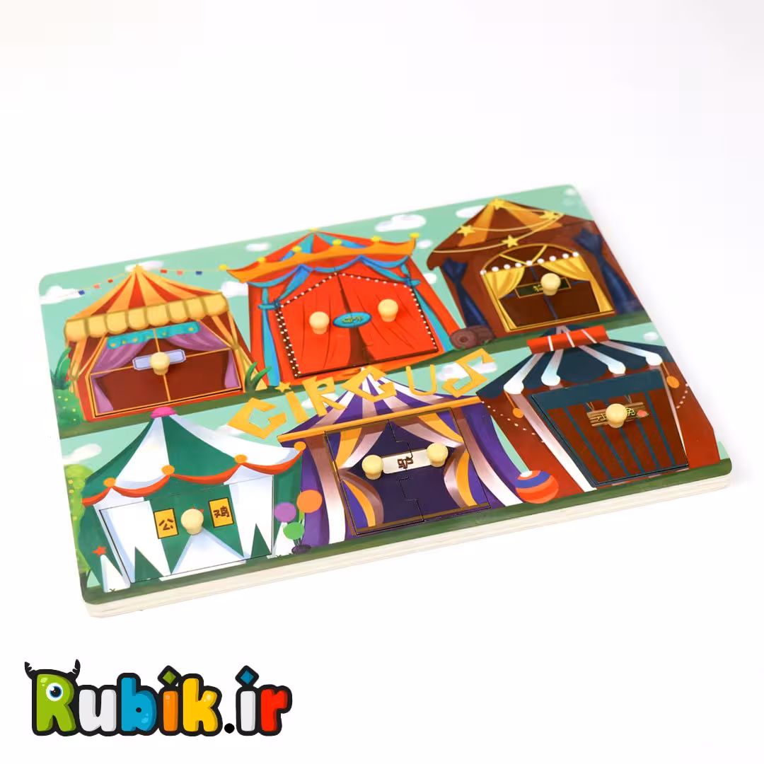 پازل چوبی پین دار چند لایه