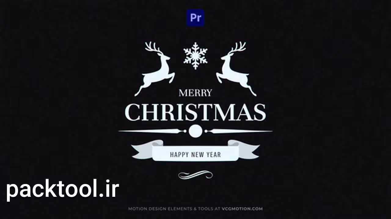 دانلود پروژه آماده پریمیر پرو پریست تایتل ویژه کریسمس Christmas Text Presets - پک تول