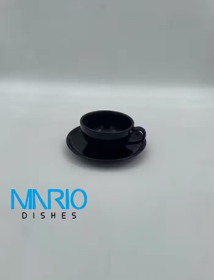 کاپ کاپوچینو مشکی براق (ست 6عددی)