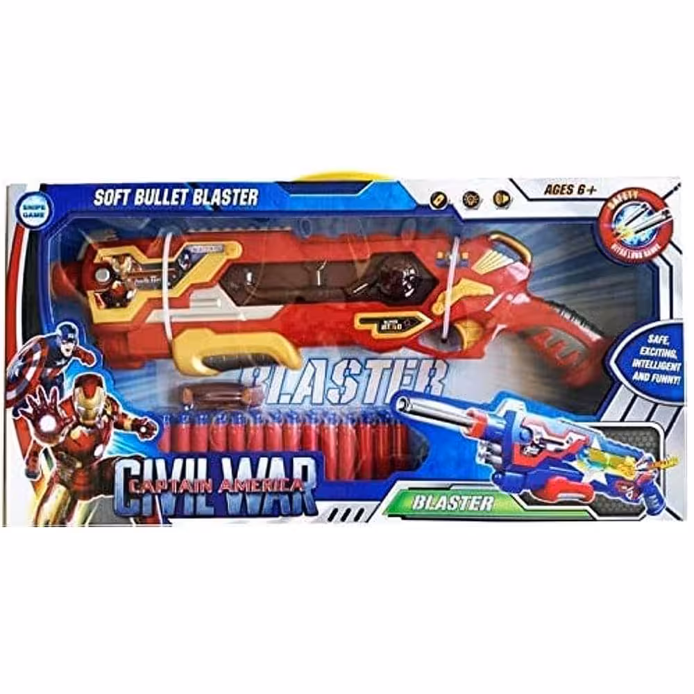 تفنگ اسباب بازی Iron Man Soft Bullet Blaster Shotgun B0816WHJ9H