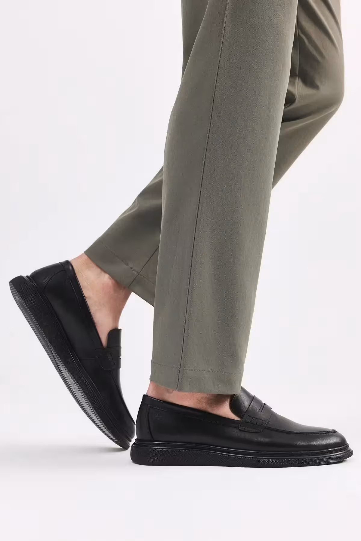 کفش روزمره مردانه کیفیت عالی چرم مشکی لوفر – 6067