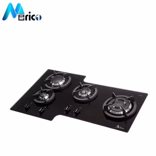 گاز رومیزی اخوان کد v6 چهار شعله شیشه مشکی