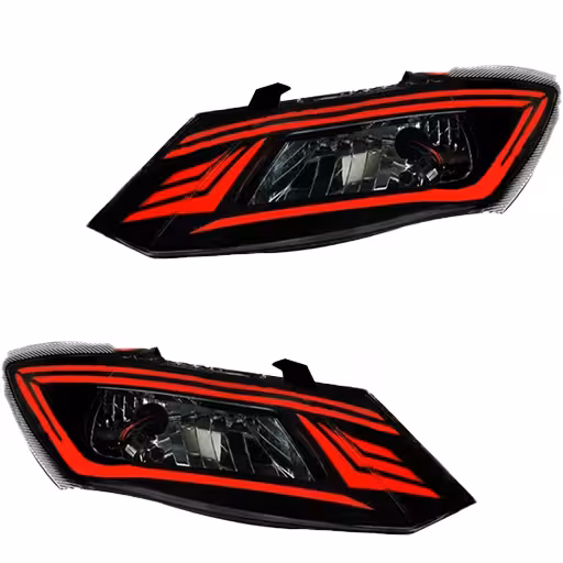 خرید چراغ جلو اسپرت ساینا مدرن مدل DODGE قرمز بدون موتور دو عددی | اتوموبی