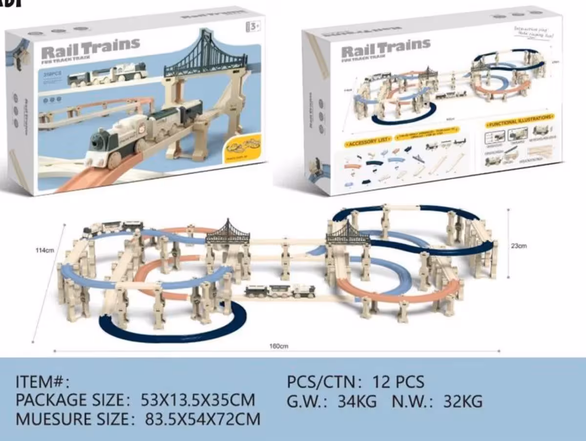 ترن ریسینگ قطاری طرح چوب 2 تایی کد 3D518