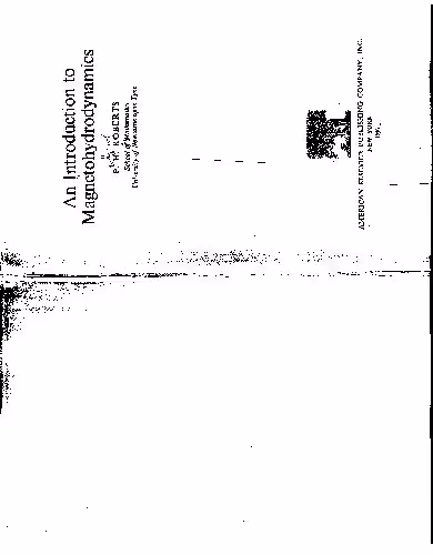 خرید و دانلود نسخه کامل کتاب an introduction to magnetohydrodynamcs