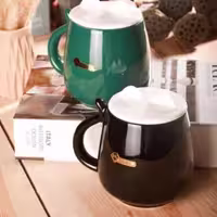 ماگ طرح گربه یشمی مشکی RK