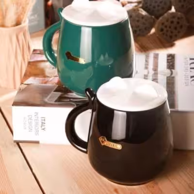 ماگ طرح گربه یشمی مشکی RK