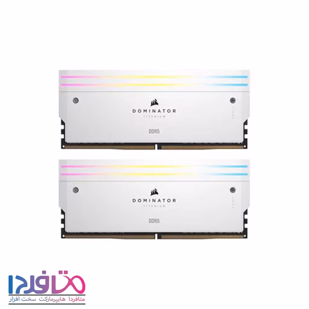 رم کورسیر دو کاناله 32 گیگابایت مدل DOMINATOR TITANIUM فرکانس 6000 مگاهرتز رنگ سفید