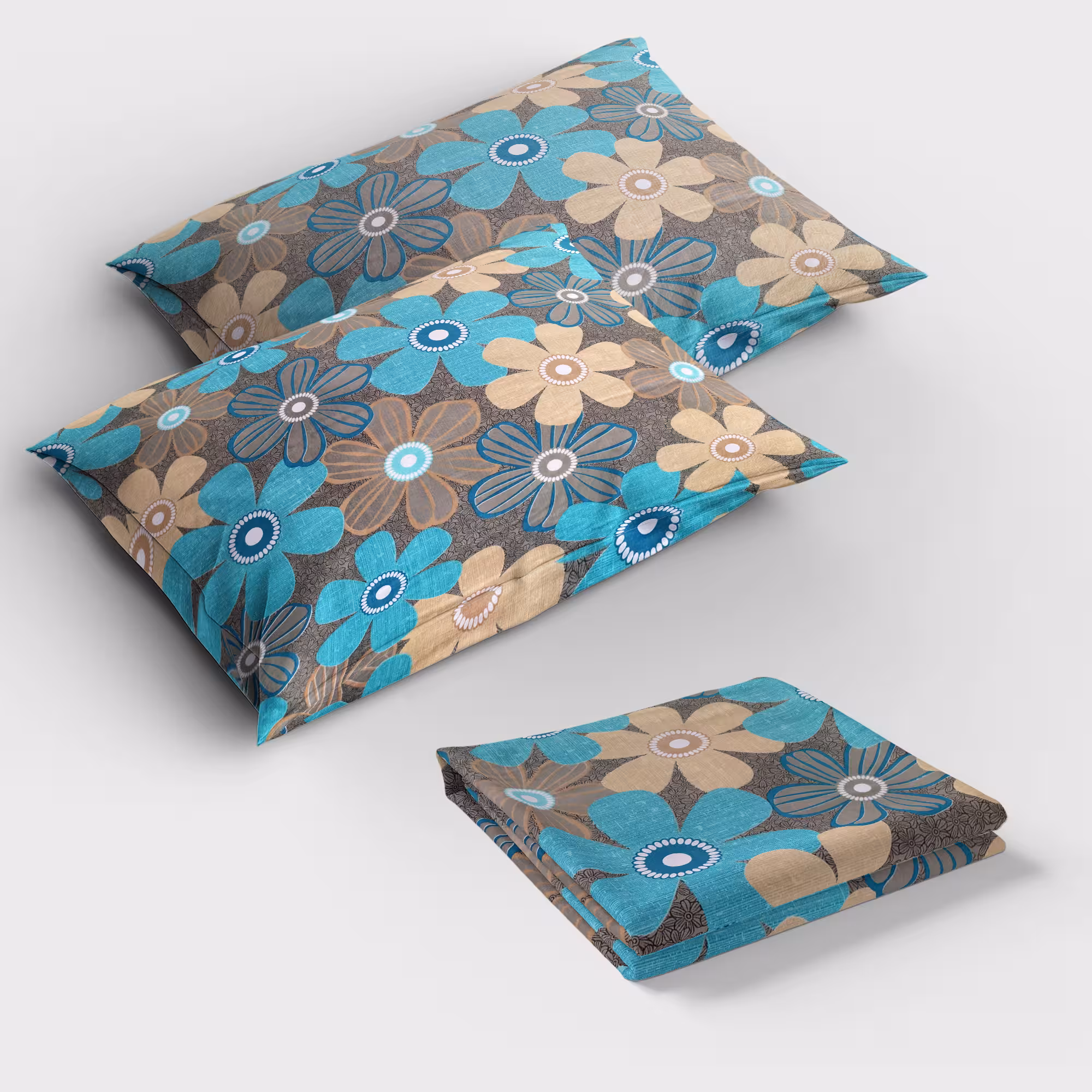 سرویس ملحفه چیداری طرح مهتاب دو نفره سه تکه 160×200