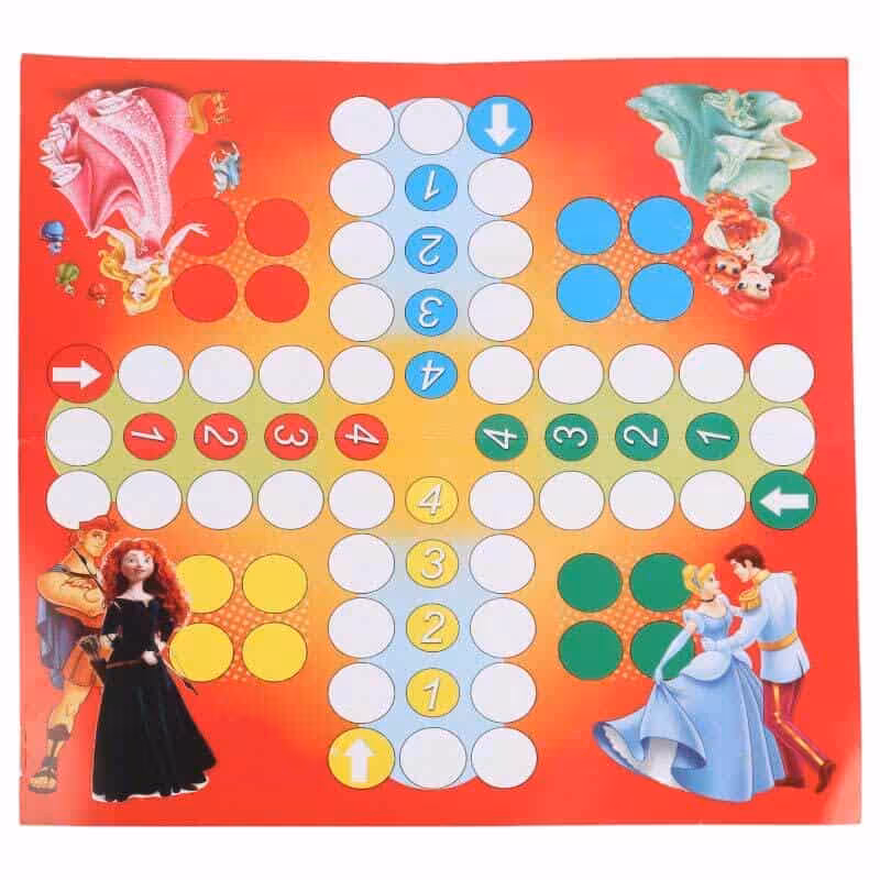 بازی فکری منچ و مارپله 21.5*21.5 سانتی متر مقوایی