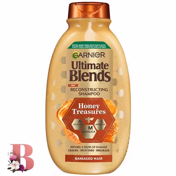 شامپو گارنیه ترمیم کننده عصاره عسل 400 میلی لیتر | Garnier Ultimte Blends Honey Shampoo 400ml