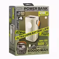 پاوربانک ریمکس مدل RPP123 ظرفیت 60 هزار میلی آمپر ساعت 27 وات