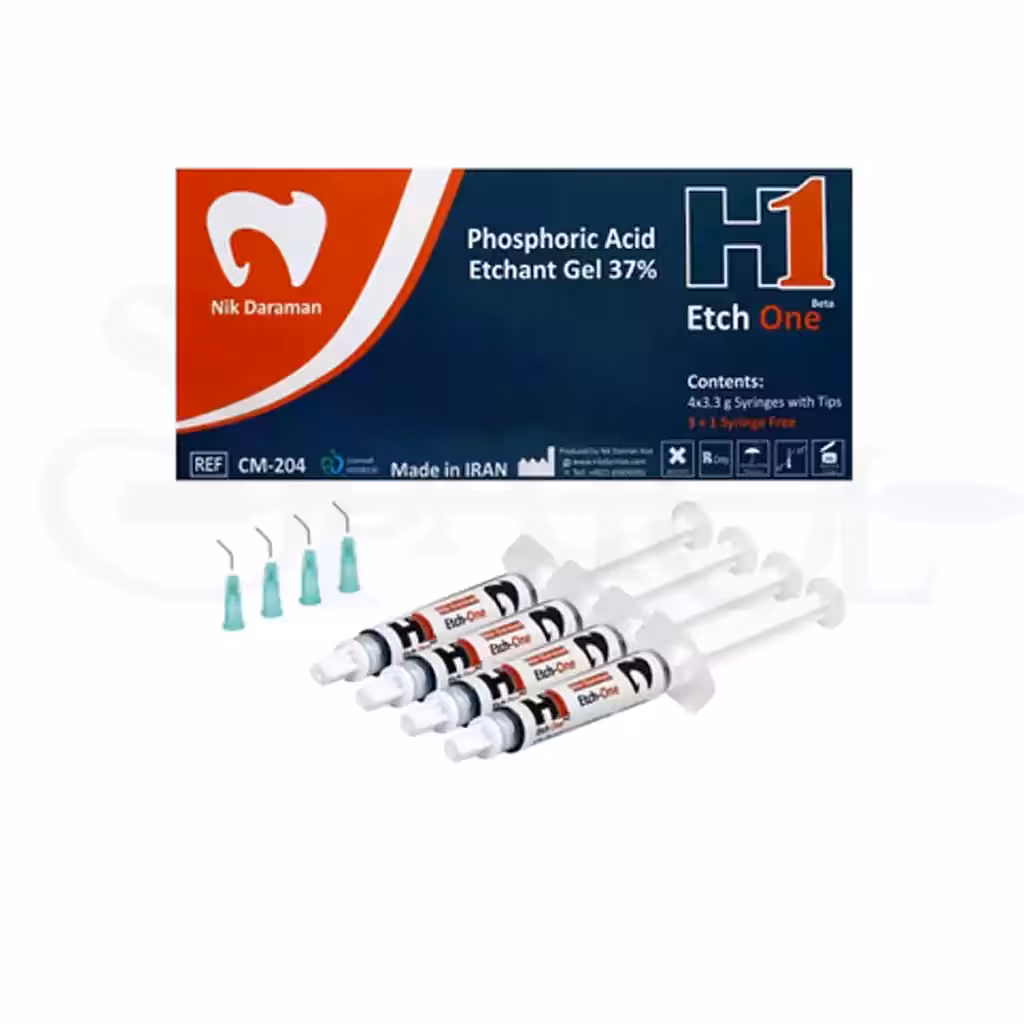 اسیداچ نیک درمان چهار سرنگ H1 Etchant Gel Kit Nik Darman