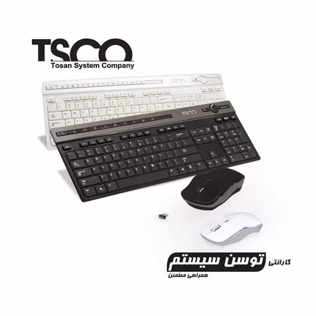 کیبورد و ماوس بی سیم تسکو مدل TKM7106W