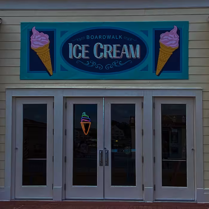 چراغ دیواری نئون دیزاین طرح Ice-Cream-3-BL_MLC