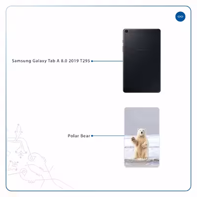 برچسب پوششی ماهوت مدل Polar bear مناسب برای تبلت سامسونگ Galaxy Tab A 8.0 2019 T295