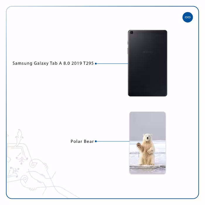 برچسب پوششی ماهوت مدل Polar bear مناسب برای تبلت سامسونگ Galaxy Tab A 8.0 2019 T295