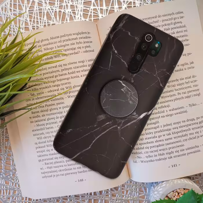 کاور مدل سنگی کد SangB مناسب برای گوشی موبایل شیائومی Redmi Note 8 Pro به همراه پایه نگهدارنده