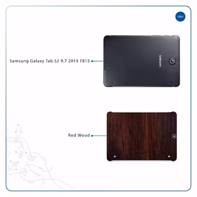 برچسب پوششی ماهوت مدل Red-Wood مناسب برای تبلت سامسونگ Galaxy Tab S2 9.7 2015 T815