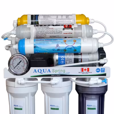 دستگاه تصفیه کننده آب آکوآ اسپرینگ مدل NF8200 به همراه فیلتر تصفیه آب بسته 3 عددی