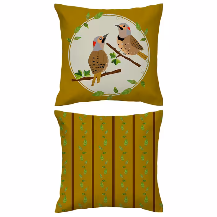 کاور کوسن هزاردستان طرح بلبل و برگ کد co661 مجموعه 2 عددی