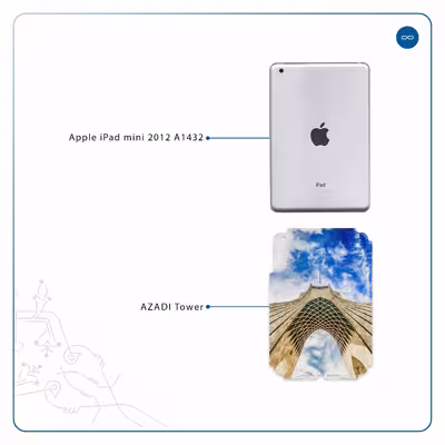 برچسب پوششی ماهوت مدل AZADI-Tower مناسب برای تبلت اپل iPad mini 2012 A1432