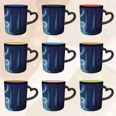 ماگ حرارتی مدل دسته قلبی طرح هری پاتر کد 6