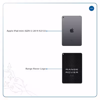 برچسب پوششی ماهوت مدل Range-Rover-Logo مناسب برای تبلت اپل iPad mini (GEN 5) 2019 A2133